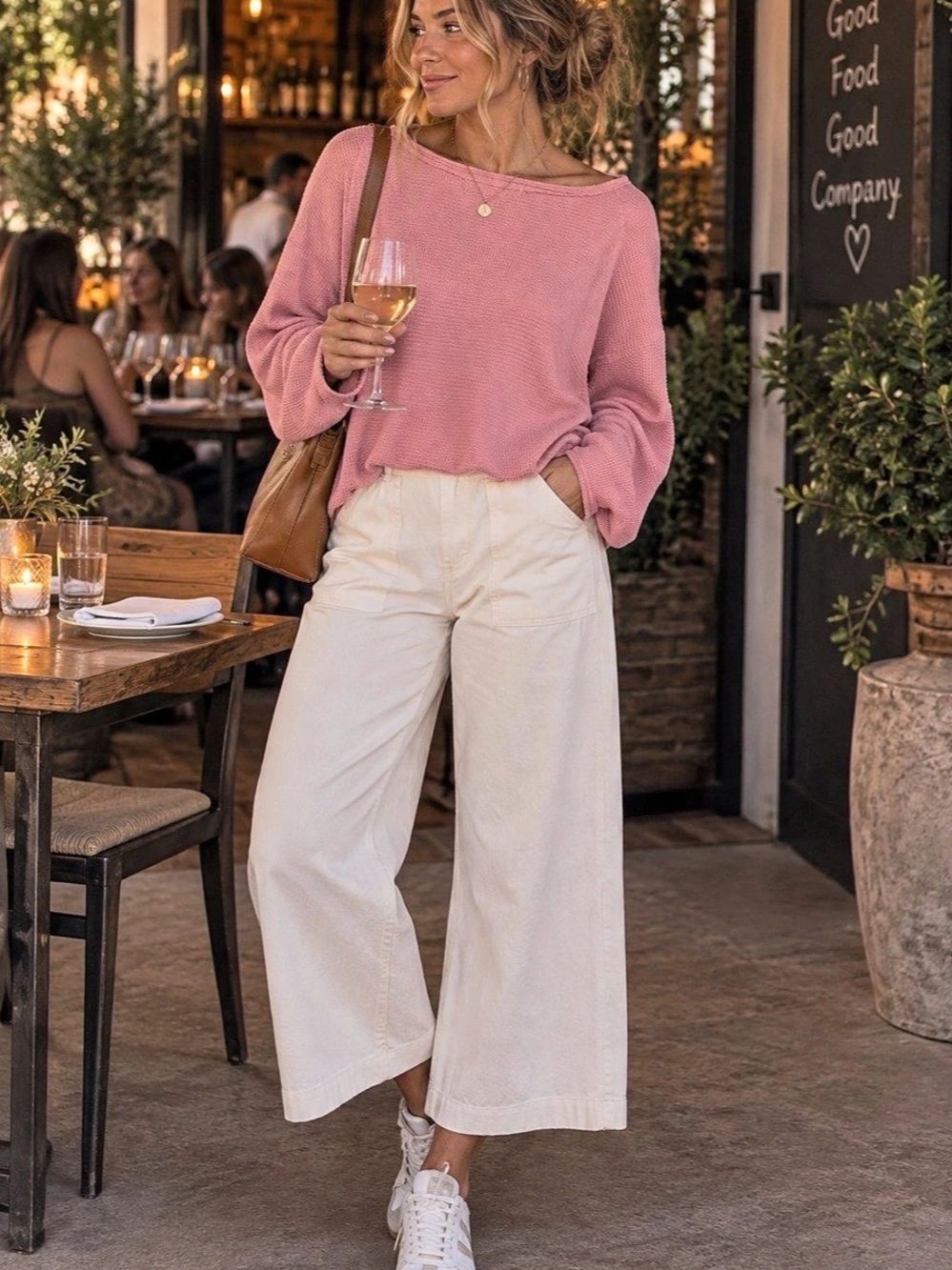 Free People Found My Friend Pullover Pink Long Sleeve Top XS - oversized